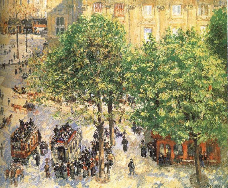 Camille Pissarro Paris spring sunshine streetscape France oil painting art
